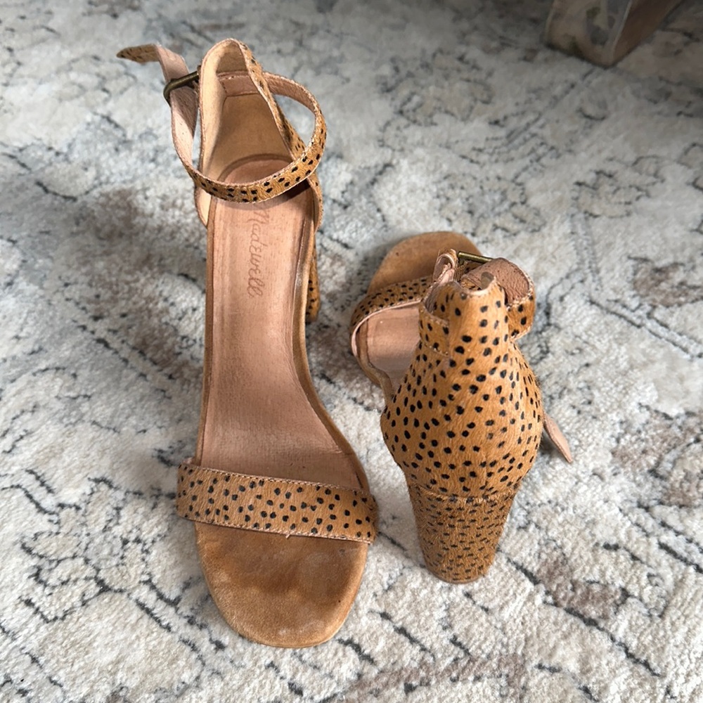 Madewell cheetah print heels
